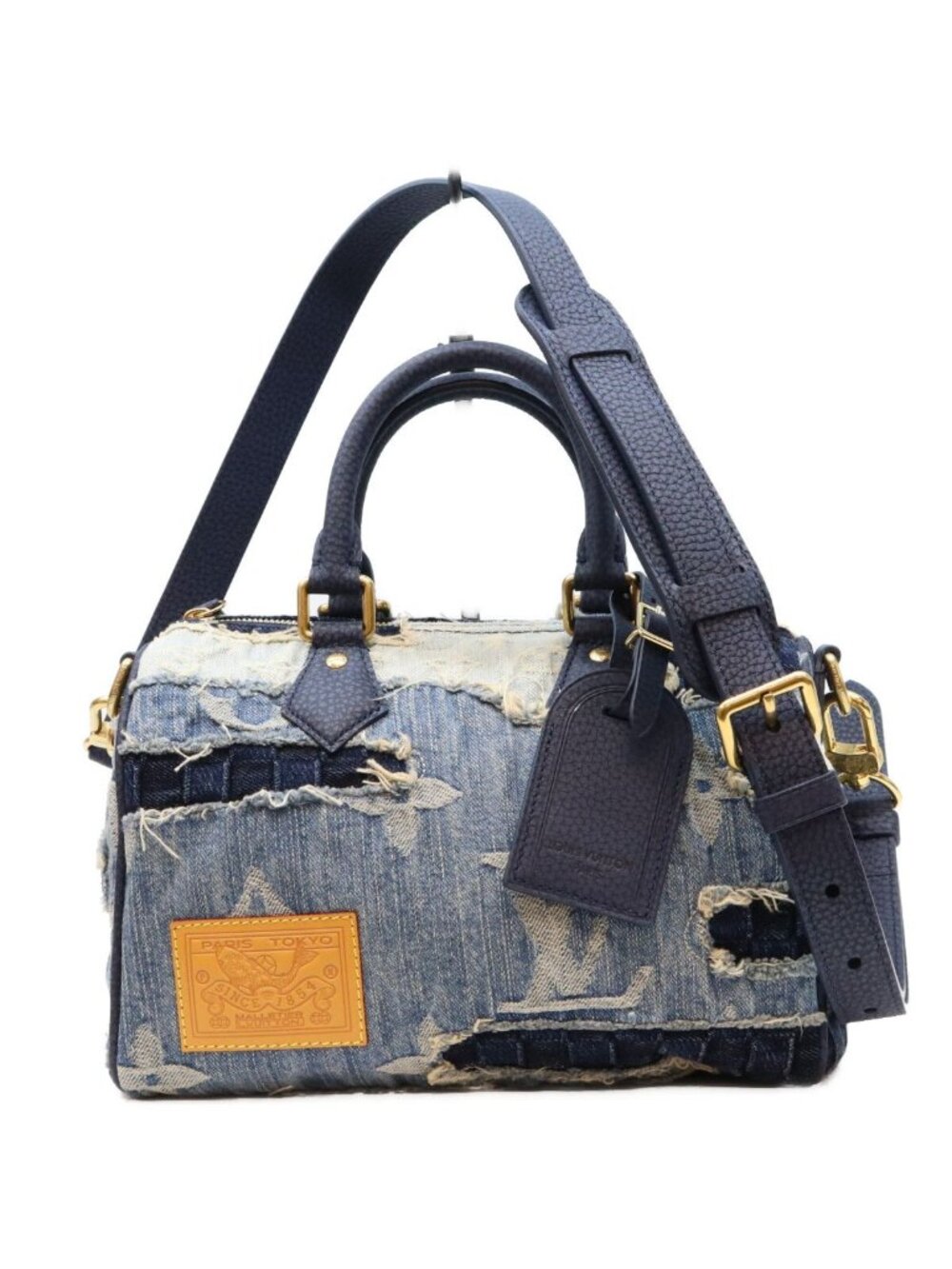 Louis Vuitton Damier Denim Monogram Stone Wash Patchwork Sashimi Speedy